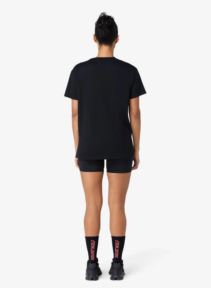 سكوات وولف تيشيرت أساسي بقصة أوفر سايز